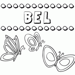 Bel: dibujos de los nombres para colorear, pintar e imprimir