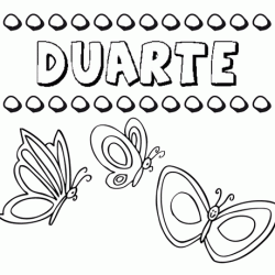 Duarte: dibujos de los nombres para colorear, pintar e imprimir