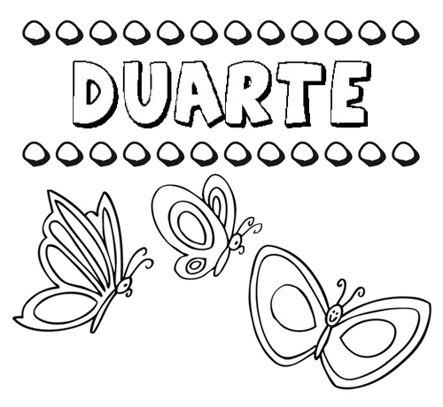 Duarte: dibujos de los nombres para colorear, pintar e imprimir