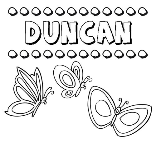 Duncan: dibujos de los nombres para colorear, pintar e imprimir
