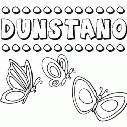 Dunstano: dibujos de los nombres para colorear, pintar e imprimir