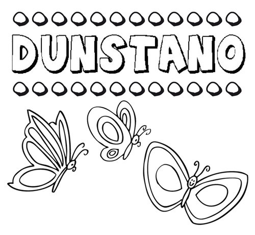 Dunstano: dibujos de los nombres para colorear, pintar e imprimir