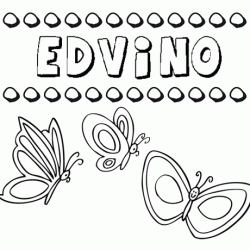 Edvino: dibujos de los nombres para colorear, pintar e imprimir