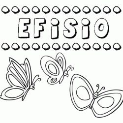 Efisio: dibujos de los nombres para colorear, pintar e imprimir