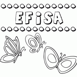 Efisa: dibujos de los nombres para colorear, pintar e imprimir