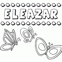Eleazar: dibujos de los nombres para colorear, pintar e imprimir