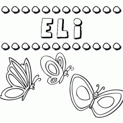 Eli: dibujos de los nombres para colorear, pintar e imprimir