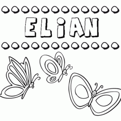 Elián: dibujos de los nombres para colorear, pintar e imprimir