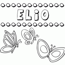 Elio: dibujos de los nombres para colorear, pintar e imprimir