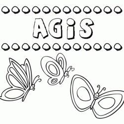 Agis: dibujos de los nombres para colorear, pintar e imprimir