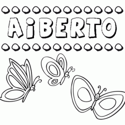 Aiberto: dibujos de los nombres para colorear, pintar e imprimir