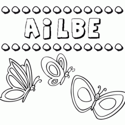 Ailbe: dibujos de los nombres para colorear, pintar e imprimir