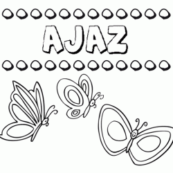 Ajaz: dibujos de los nombres para colorear, pintar e imprimir