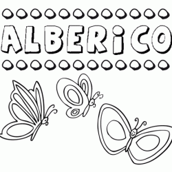 Alberico: dibujos de los nombres para colorear, pintar e imprimir
