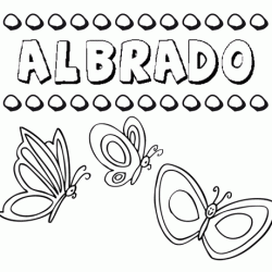 Albrado: dibujos de los nombres para colorear, pintar e imprimir