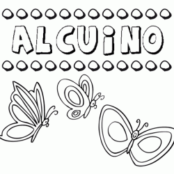 Alcuino: dibujos de los nombres para colorear, pintar e imprimir