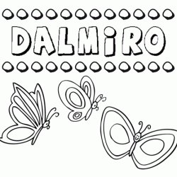 Dalmiro: dibujos de los nombres para colorear, pintar e imprimir