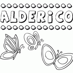 Alderico: dibujos de los nombres para colorear, pintar e imprimir
