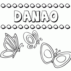 Dánao: dibujos de los nombres para colorear, pintar e imprimir