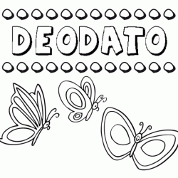 Deodato: dibujos de los nombres para colorear, pintar e imprimir