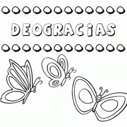 Deogracias: dibujos de los nombres para colorear, pintar e imprimir