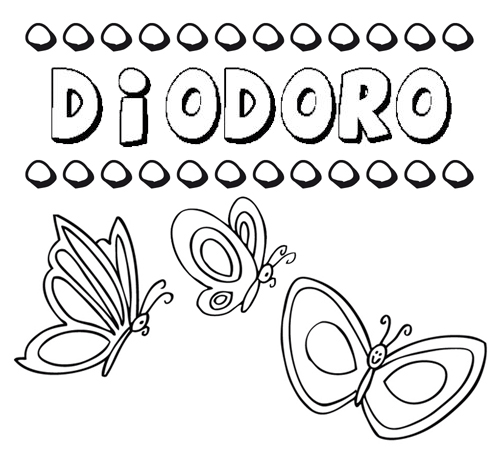 Diodoro: dibujos de los nombres para colorear, pintar e imprimir