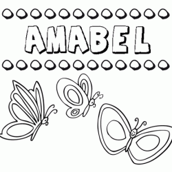 Amabel: dibujos de los nombres para colorear, pintar e imprimir
