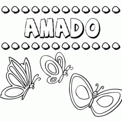 Amado: dibujos de los nombres para colorear, pintar e imprimir