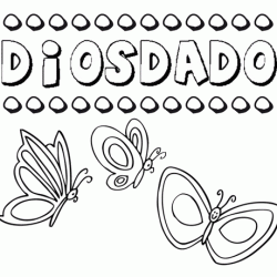 Diosdado: dibujos de los nombres para colorear, pintar e imprimir