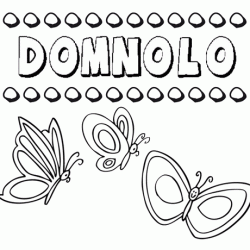 Domnolo: dibujos de los nombres para colorear, pintar e imprimir