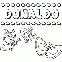 Donaldo: dibujos de los nombres para colorear, pintar e imprimir