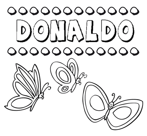Donaldo: dibujos de los nombres para colorear, pintar e imprimir