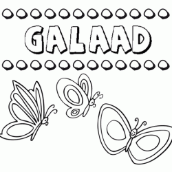 Galaad: dibujos de los nombres para colorear, pintar e imprimir