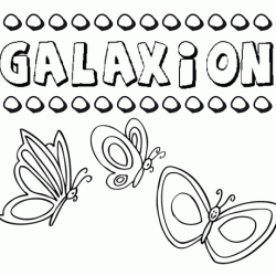 Galaxión: dibujos de los nombres para colorear, pintar e imprimir