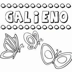 Galieno: dibujos de los nombres para colorear, pintar e imprimir