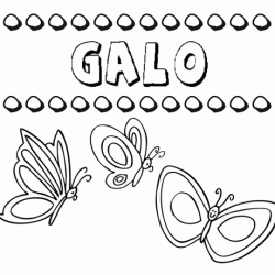 Galo: dibujos de los nombres para colorear, pintar e imprimir