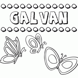 Galván: dibujos de los nombres para colorear, pintar e imprimir