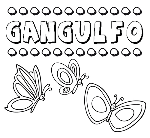 Gangulfo: dibujos de los nombres para colorear, pintar e imprimir