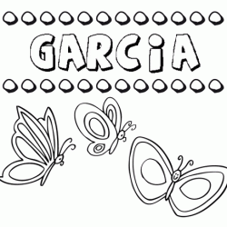 García: dibujos de los nombres para colorear, pintar e imprimir