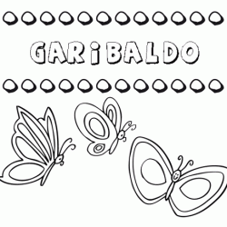 Garibaldo: dibujos de los nombres para colorear, pintar e imprimir