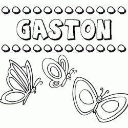 Gastón: dibujos de los nombres para colorear, pintar e imprimir