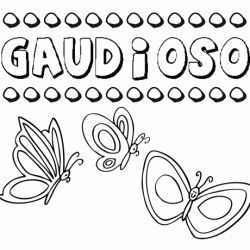 Gaudioso: dibujos de los nombres para colorear, pintar e imprimir