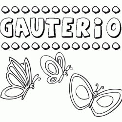 Gauterio: dibujos de los nombres para colorear, pintar e imprimir