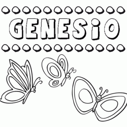 Genesio: dibujos de los nombres para colorear, pintar e imprimir
