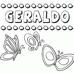 Geraldo: dibujos de los nombres para colorear, pintar e imprimir