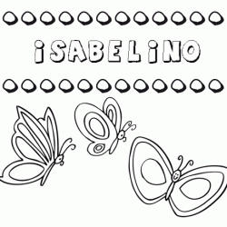 Isabelino: dibujos de los nombres para colorear, pintar e imprimir