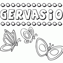 Gervasio: dibujos de los nombres para colorear, pintar e imprimir