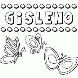 Gisleno: dibujos de los nombres para colorear, pintar e imprimir