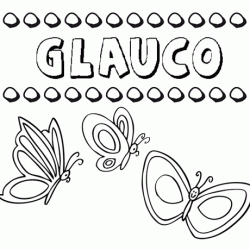 Glauco: dibujos de los nombres para colorear, pintar e imprimir