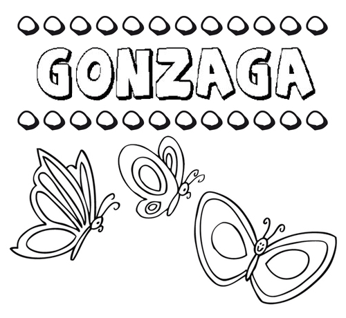 Gonzaga: dibujos de los nombres para colorear, pintar e imprimir
